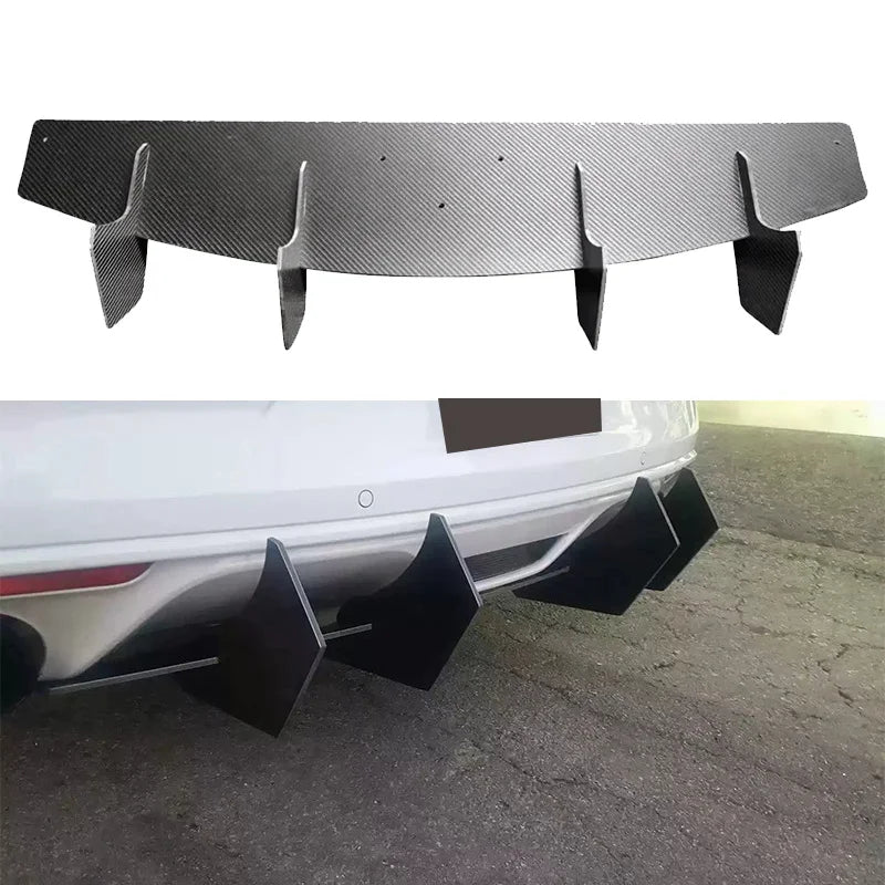 AC Style Carbon Fiber Fibre Rear Bumper Splitter Lip Diffuser For Ford