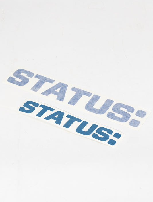 BLUE STATUS TRANSFER STICKER