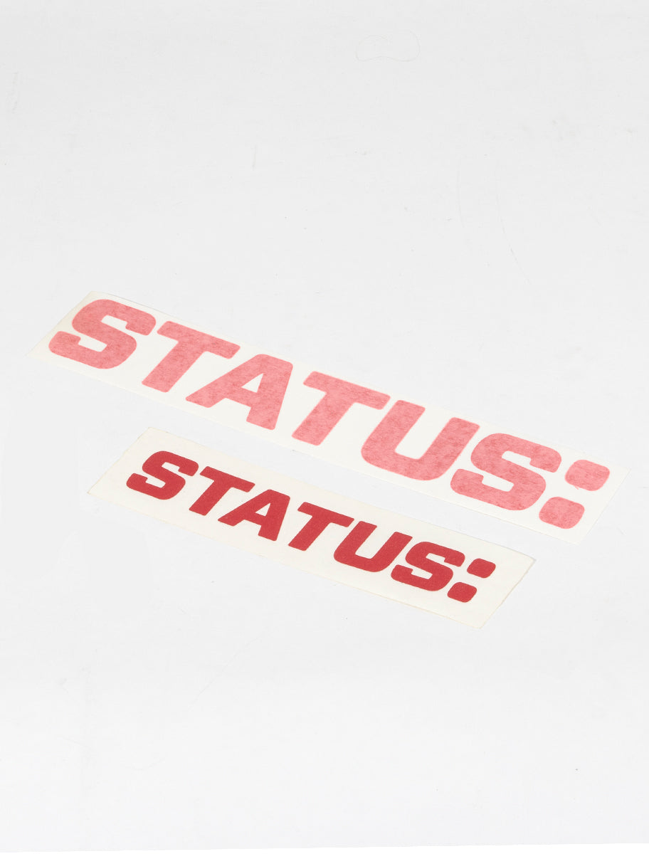 RED STATUS TRANSFER STICKER