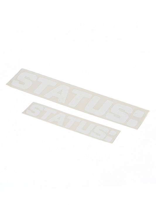 WHITE STATUS TRANSFER STICKER