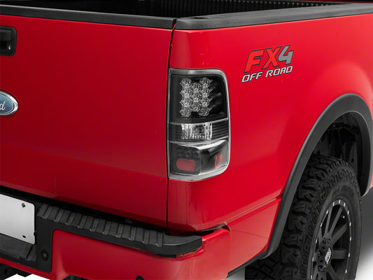 Raxiom LED Tail Lights; Black Housing; Clear Lens