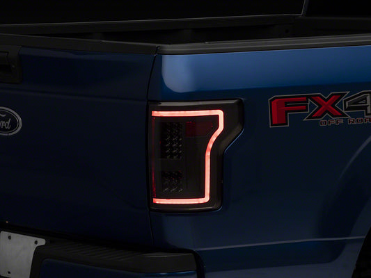 Raxiom LED Tail Lights With Sequential Turn Signals; Black Housing; Clear Lens