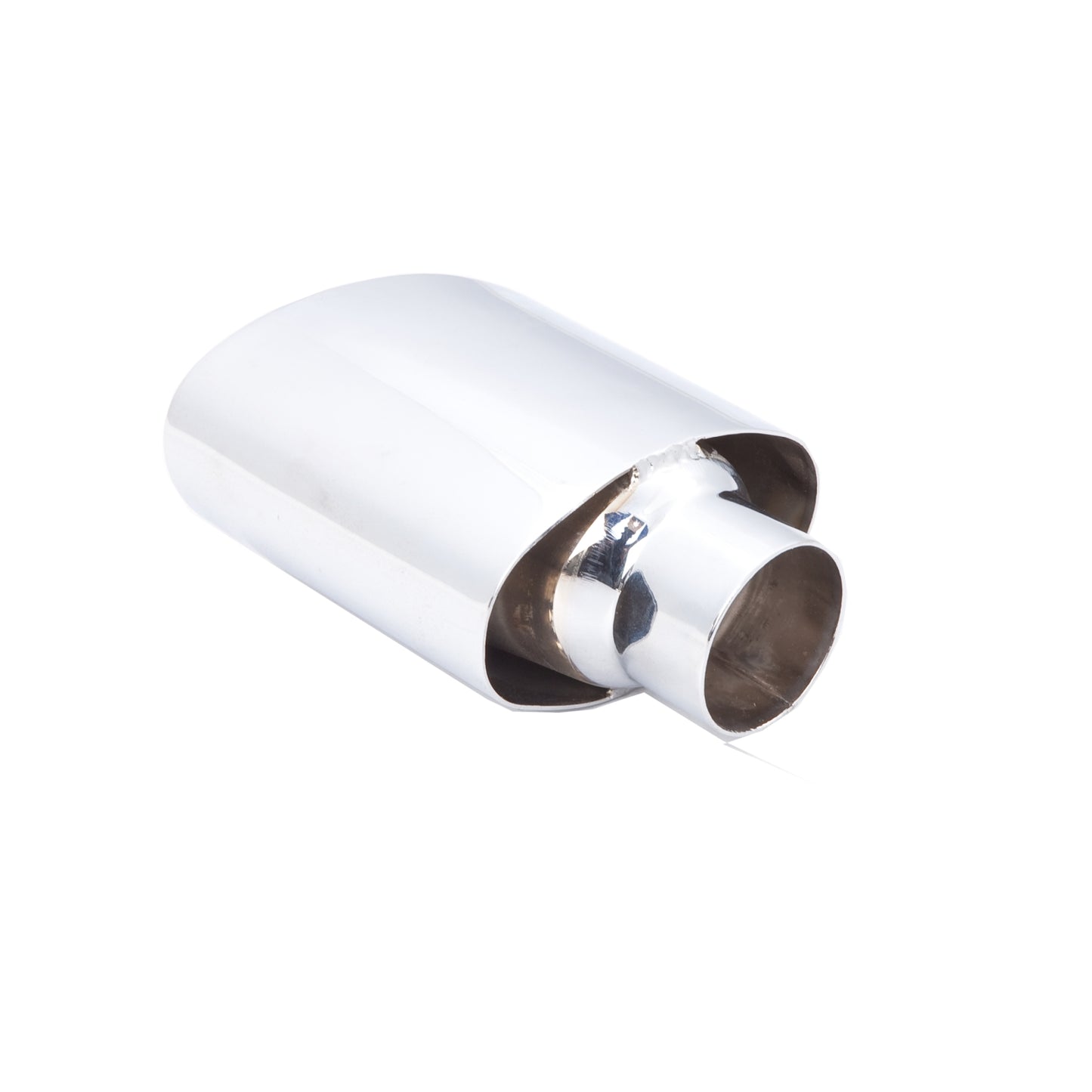 3" Inlet Oval (3"X5.5") Single Angle  Straight CutStainless Steel Tip; Exhaust Tail Pipe Tip