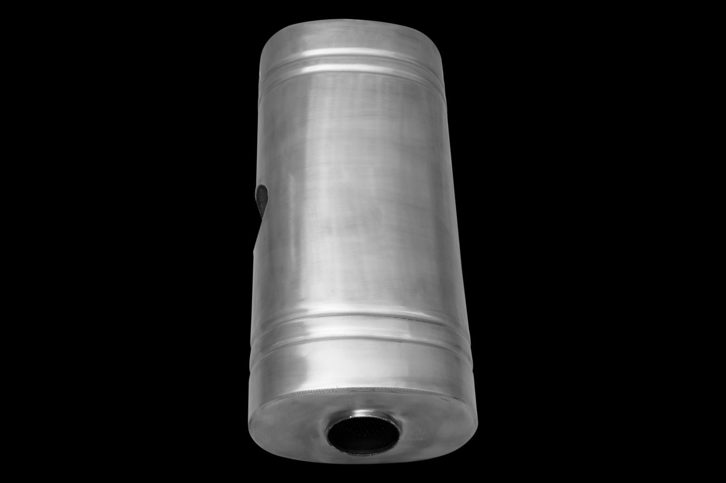 304 Stainless Steel Oval Muffler 8"x 5" X 24" East West Centre 3" Centre Inlet Dual 2.5" Outlet